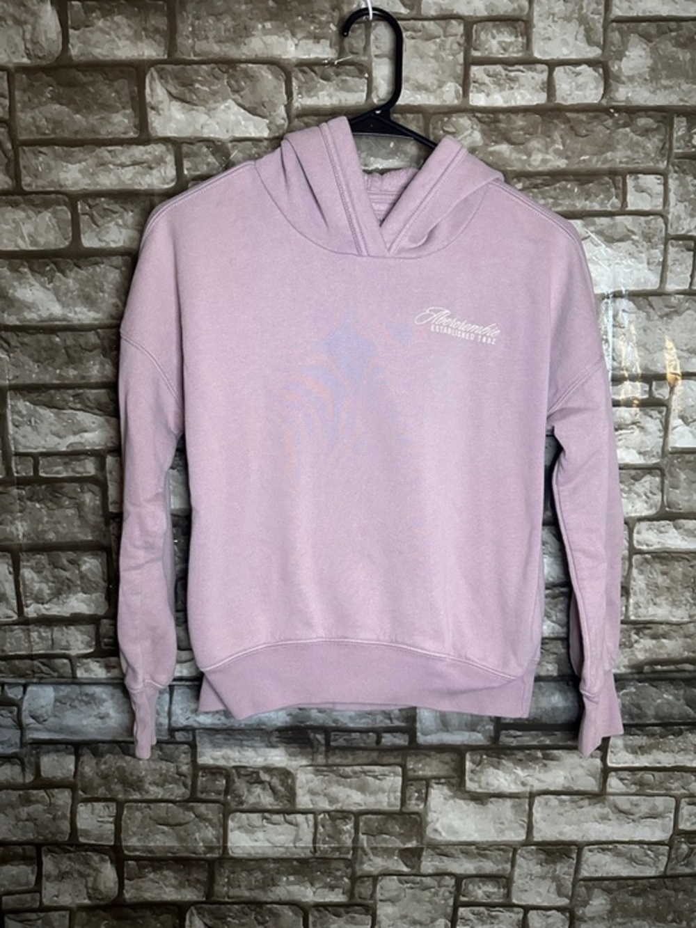 Abercrombie & Fitch Kids Lilac Glitter Hoodie Sweatshirt 11/12